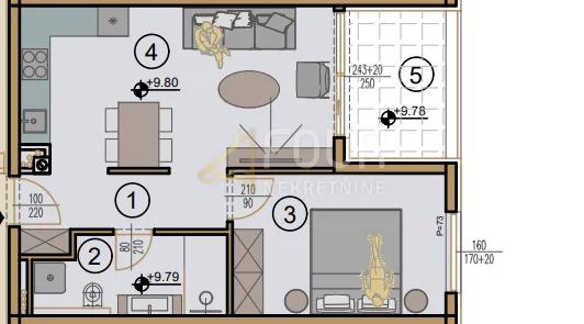 rijeka, srdoči, novogradnja, 1s+db, lođa - slika 4