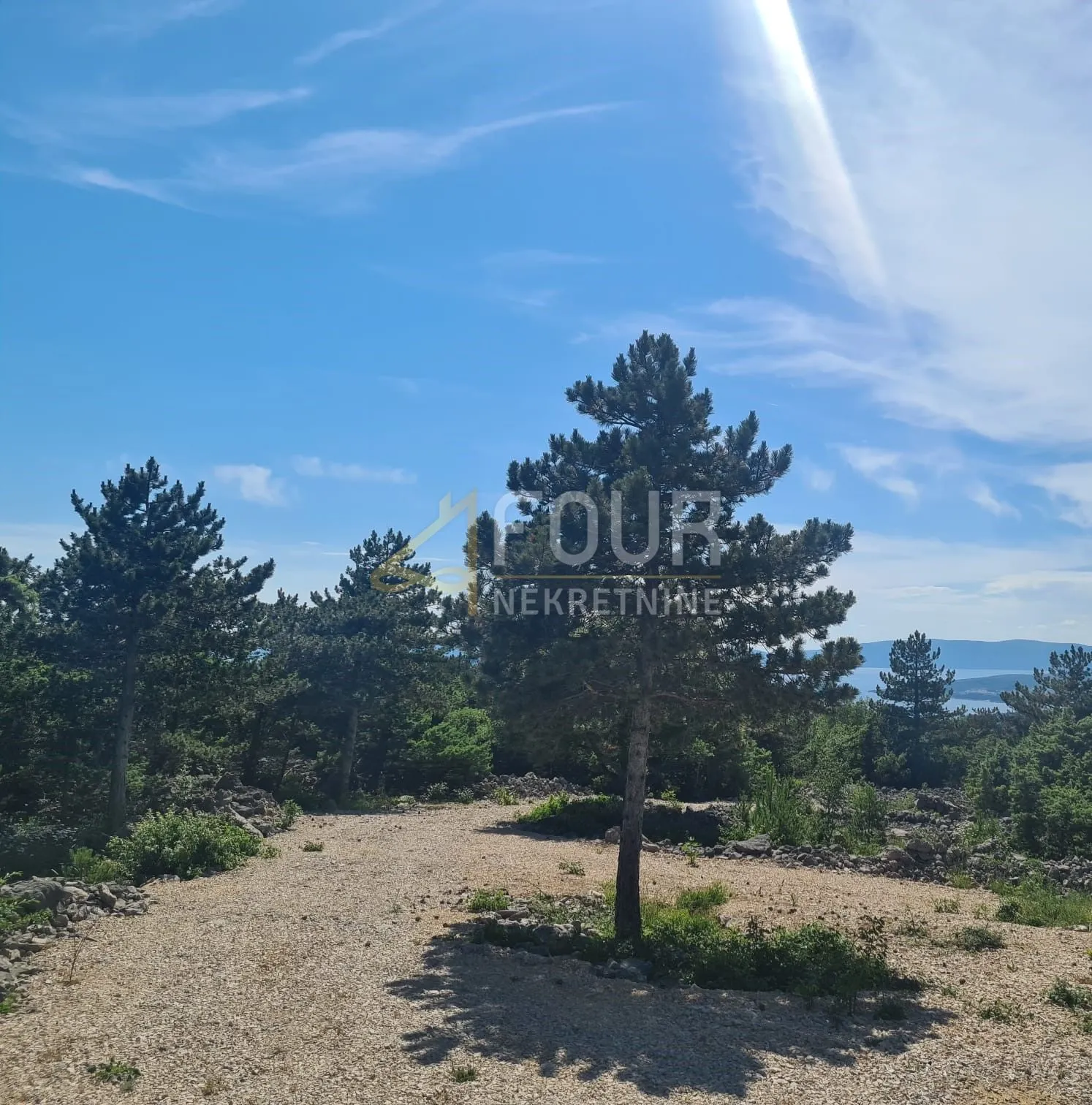 otok krk, punat, poljoprivredno zemljište 4.140m2, pogled na more - slika 3