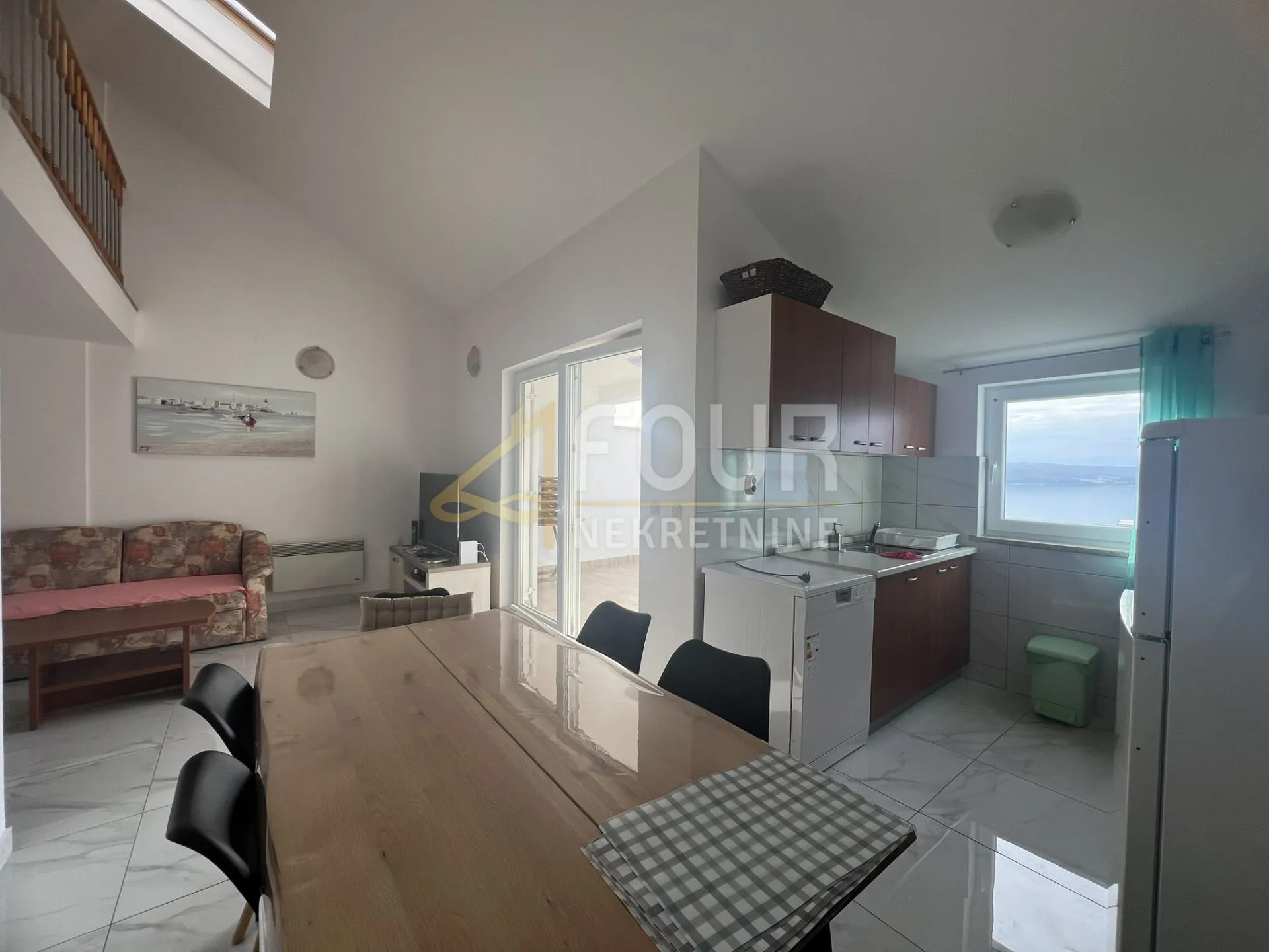crikvenica, dramalj, 83.50m2, stan s galerijom, lođa, pogled na more - slika 7