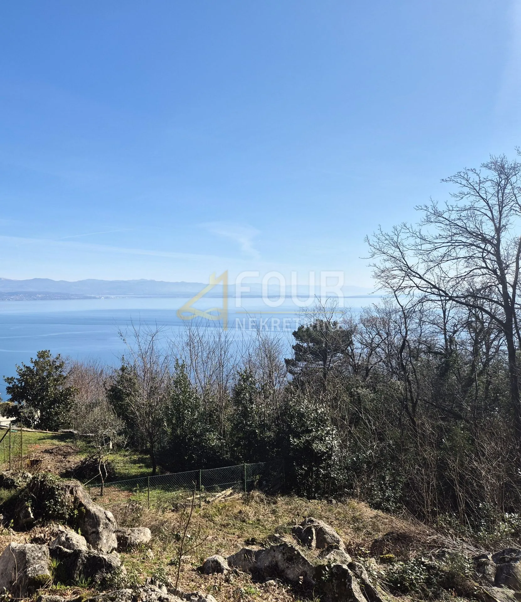 Lovran - okolica, zemljište 1.398m2, pogled na more