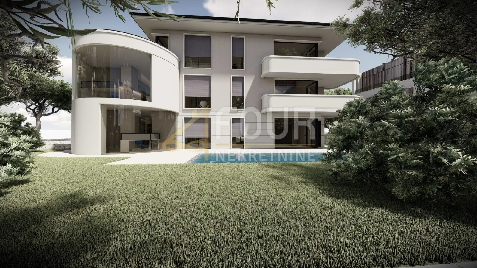 matulji - okolica, zemljište s projektom za 3 vile i bazenima - slika 6