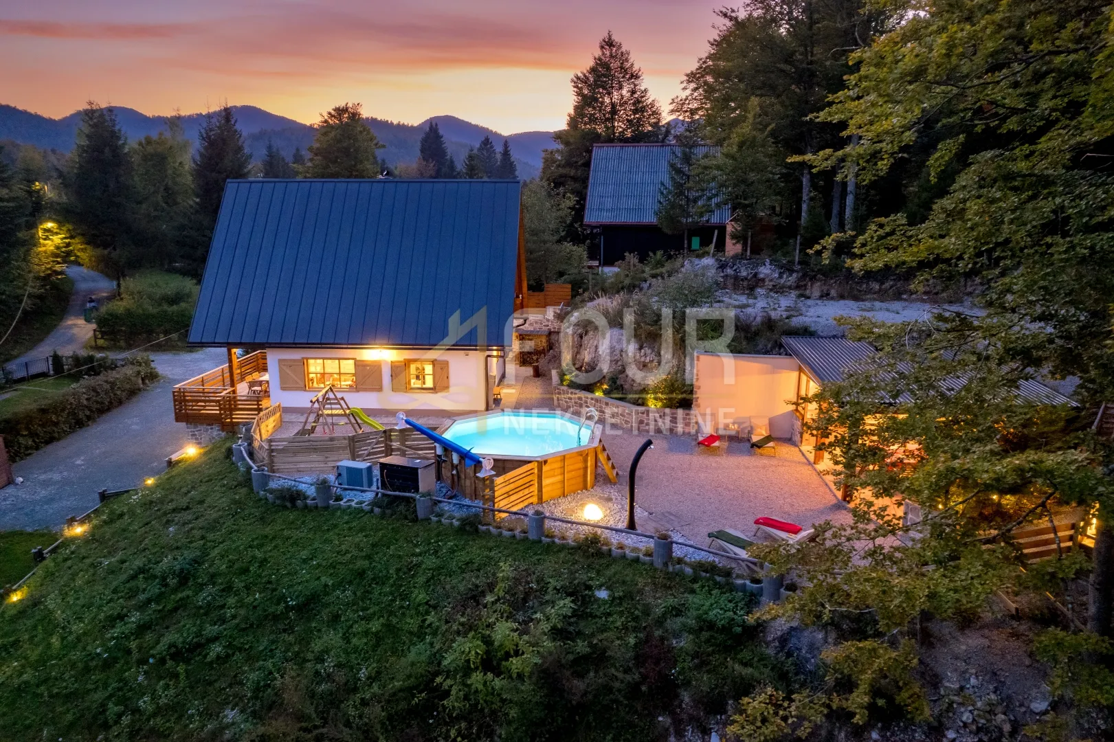 Gorski kotar, Crni Lug, predivna kuća za odmor + grijani bazen - Crni Lug, Delnice