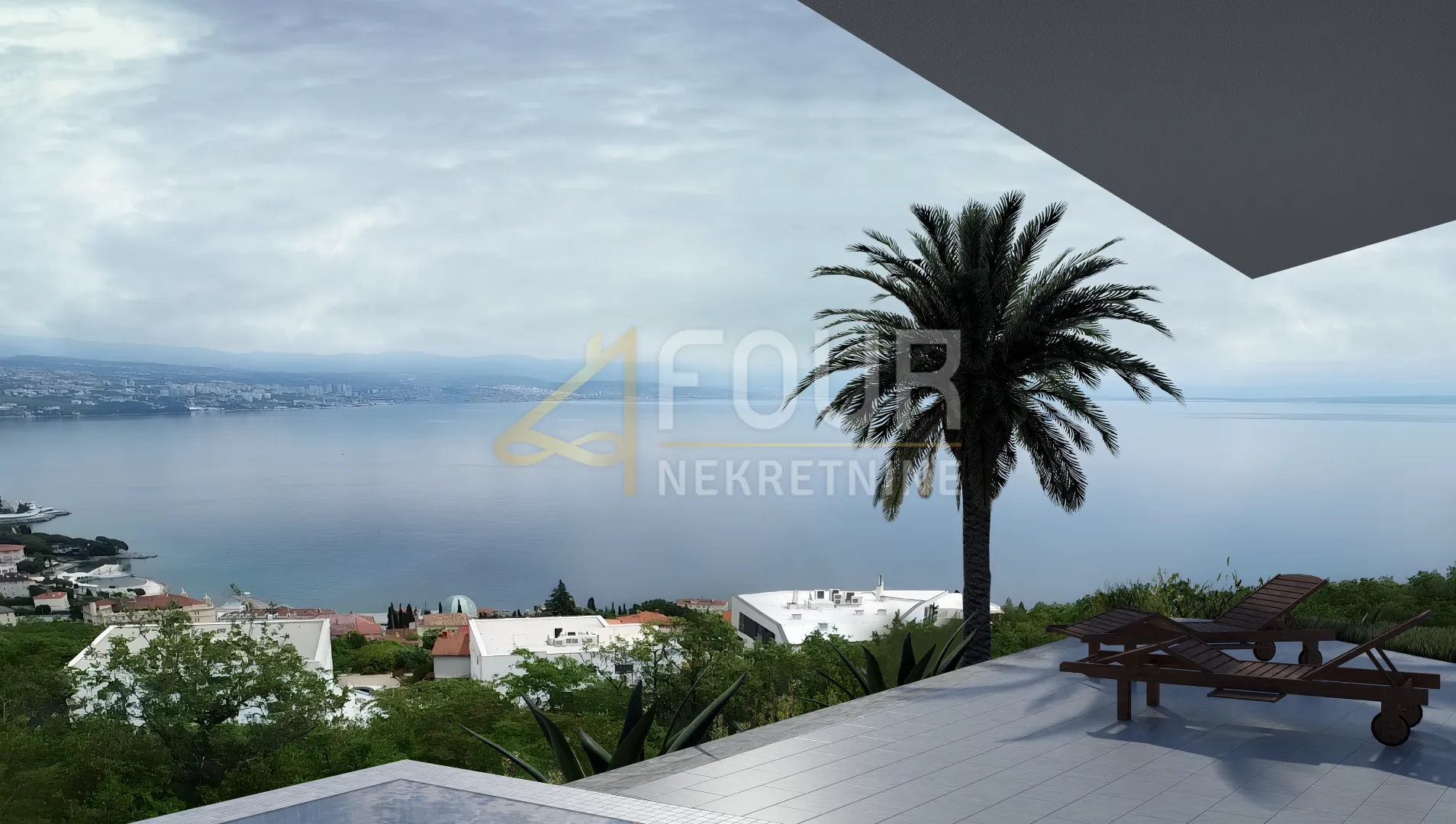 Opatija, građevinsko zemljište s projektom za luksuznu stambenu zgradu