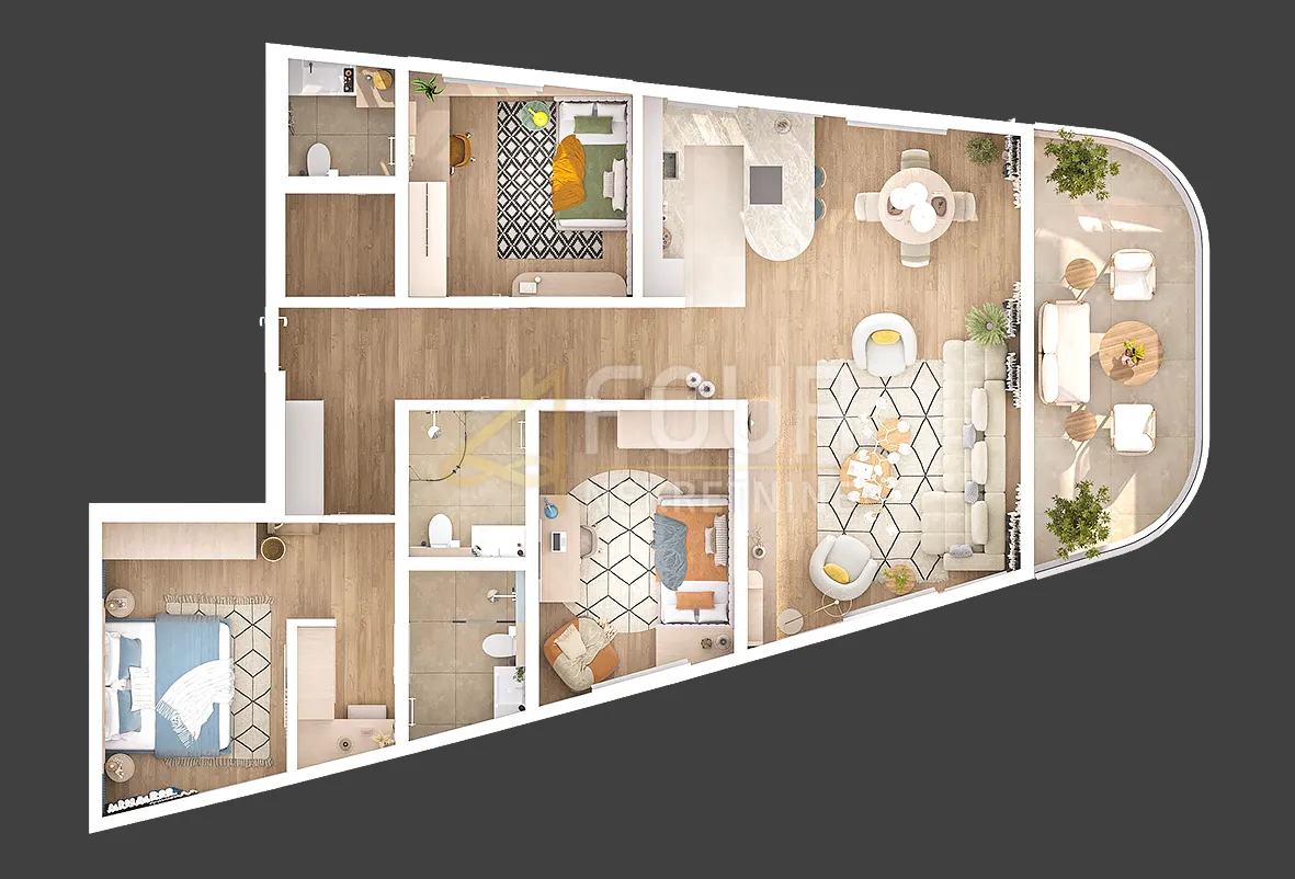 rijeka, kantrida, luksuzna novogradnja, 123.9m2, 3s+db, terasa - slika 9