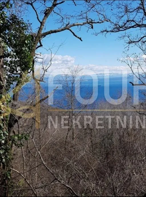Veprinac, građevinsko zemljište 1.945m2, pogled na more - Veprinac, Opatija