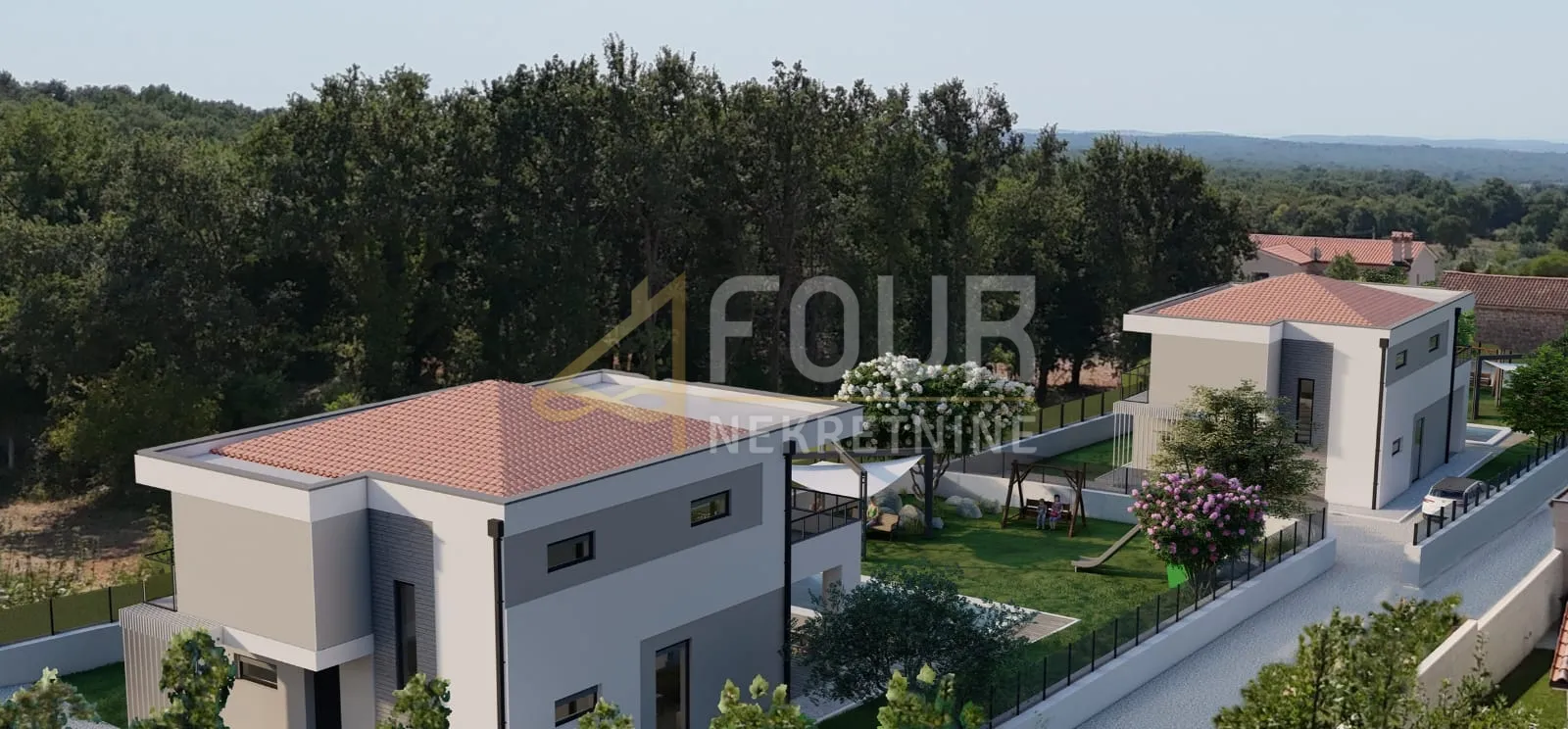 istra, galižana, kuća s bazenom, pogled na more - slika 21