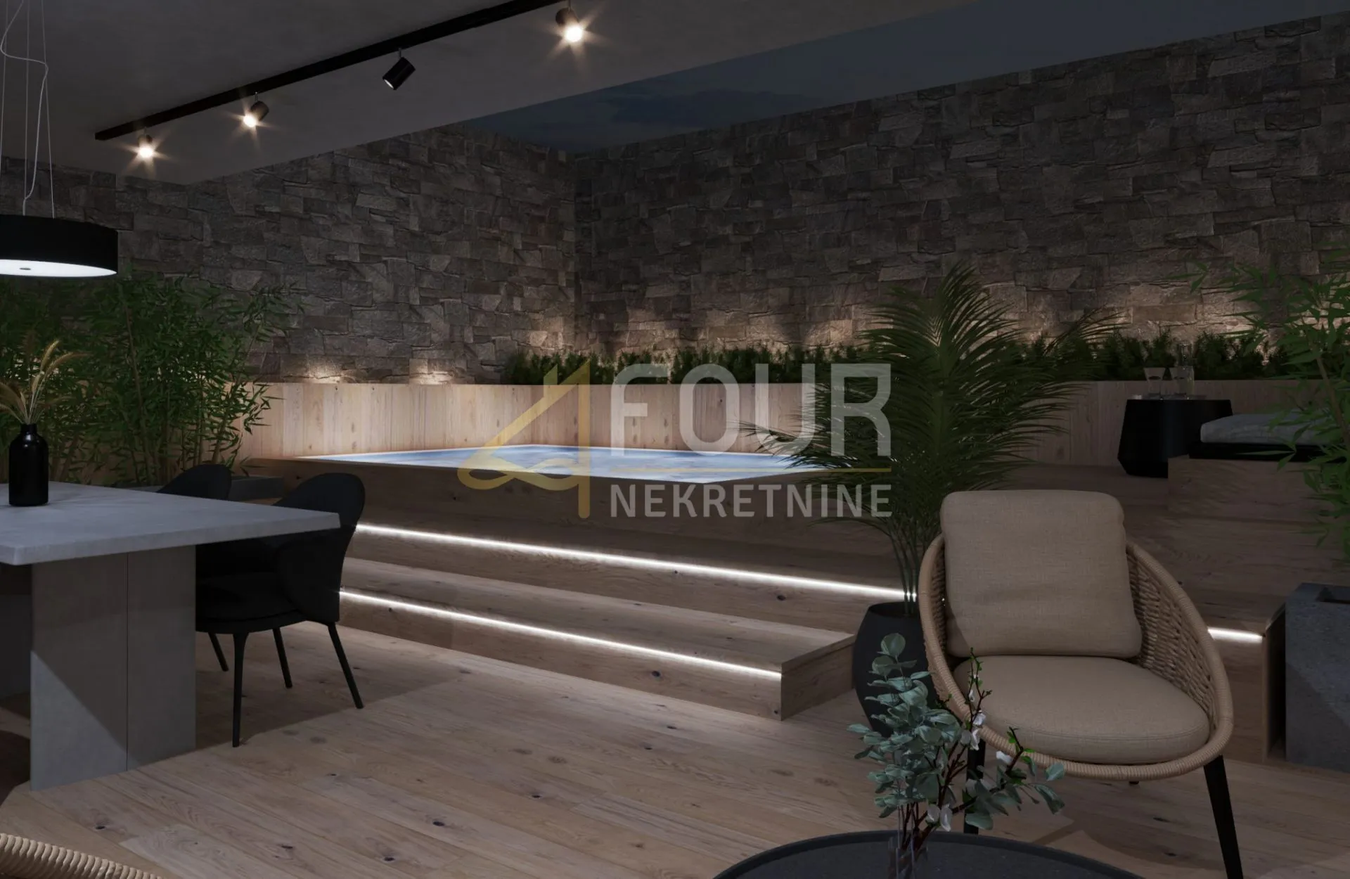 opatija, volosko, luksuzan dvoetažni stan, 156.35m2, 3s+db, pogled na more - slika 7