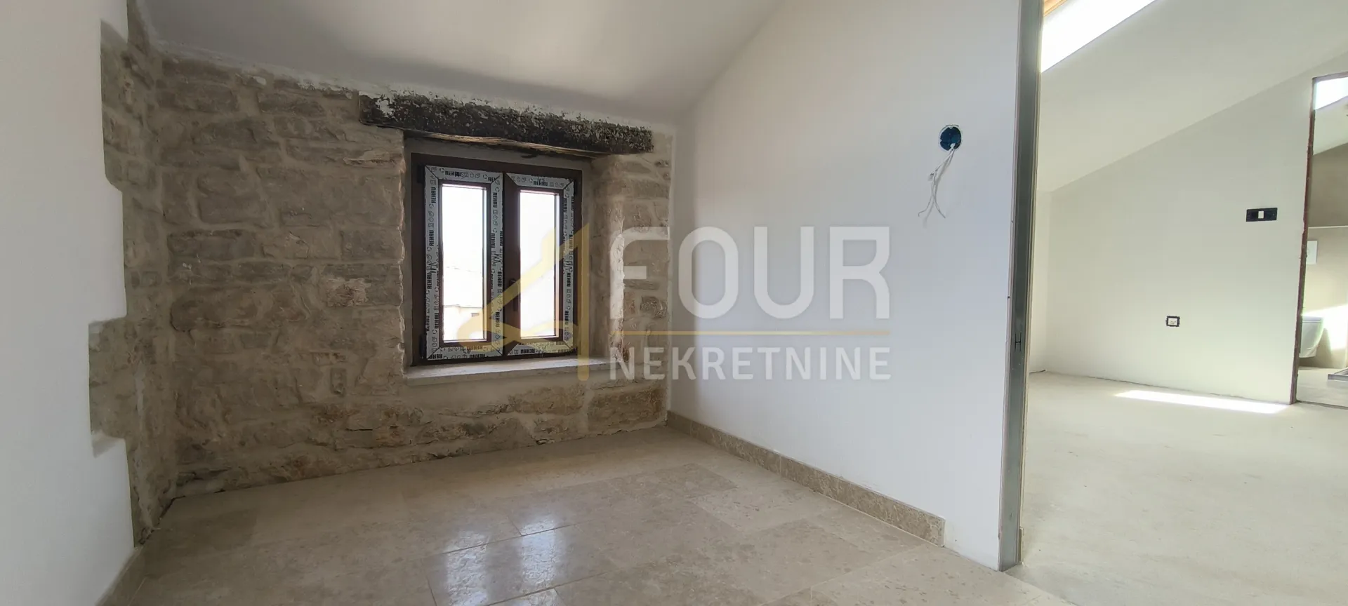 istra, žminj - okolica, kuća s bazenom, pogled na more - slika 3