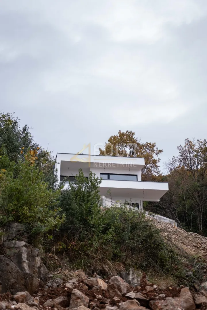 Opatija, novogradnja, vila s bazenom, pogled na more - Ičići, Opatija