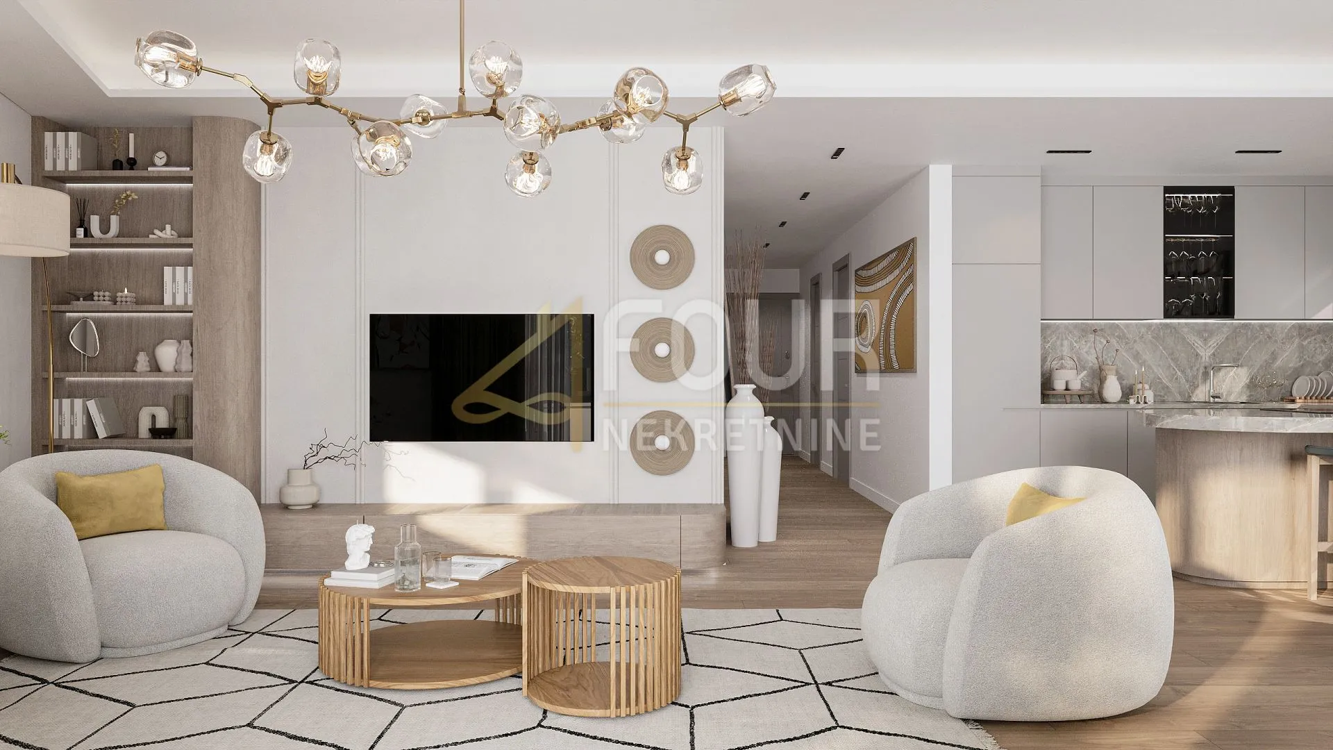 Rijeka, Kantrida, luksuzna novogradnja, 123.9m2, 3s+db, terasa