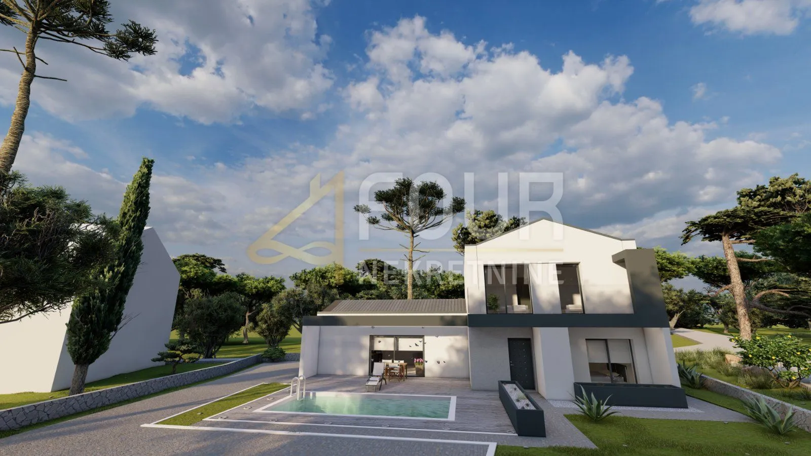 Otok Krk, Soline, novogradnja, samostojeća kuća, 136m2 - Soline, Dobrinj