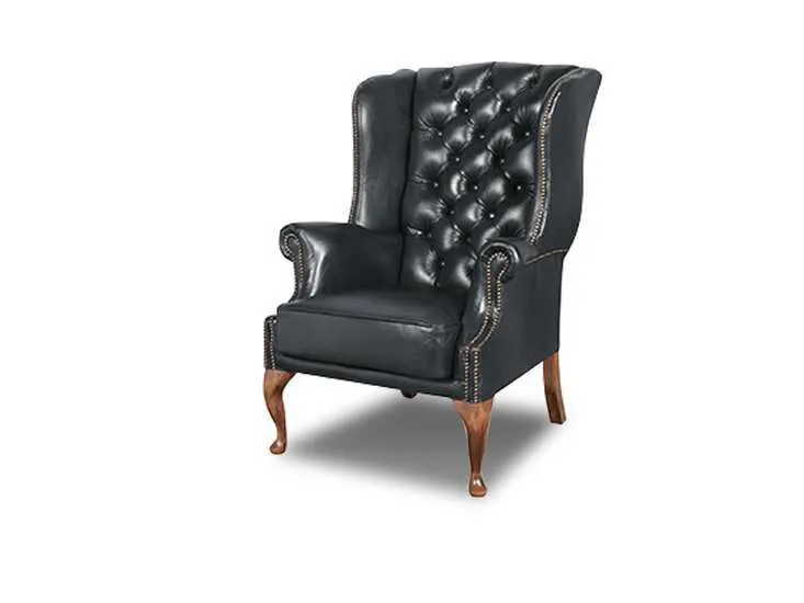 chesterfield fotelja cathedral | 1-sjedište | shiny black - slika 2