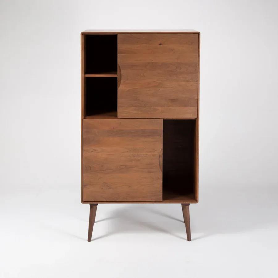 komoda mua 74.3x131.8cm, materijal: puno drvo orah - slika 2