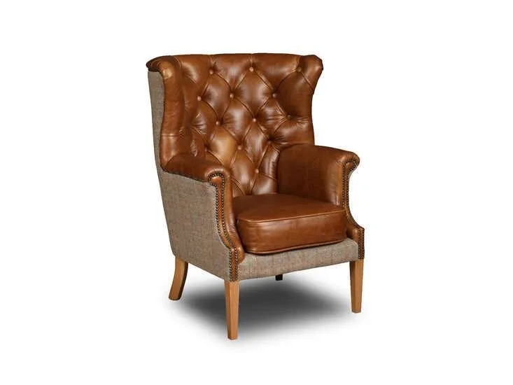 chesterfield harris tweed wallflower fotelja - slika 2