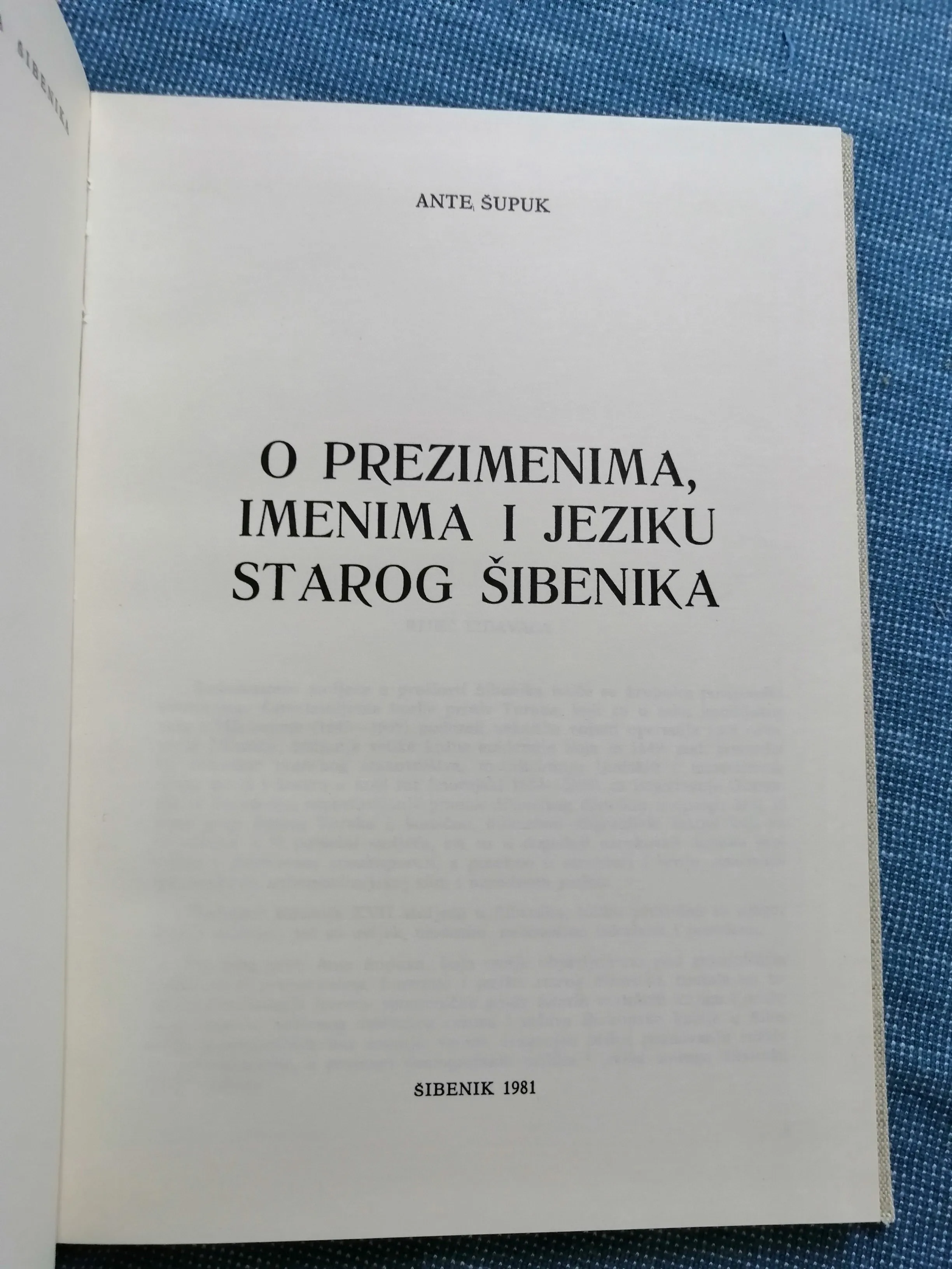 ante šupuk – o prezimenima, imenima i jeziku starog šibenika - slika 2