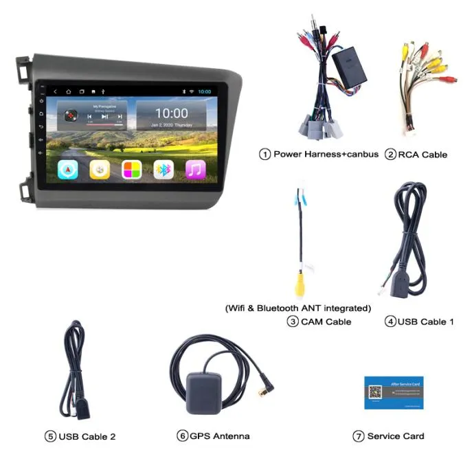 original 2din radio za hondu civic android navigacija - slika 4