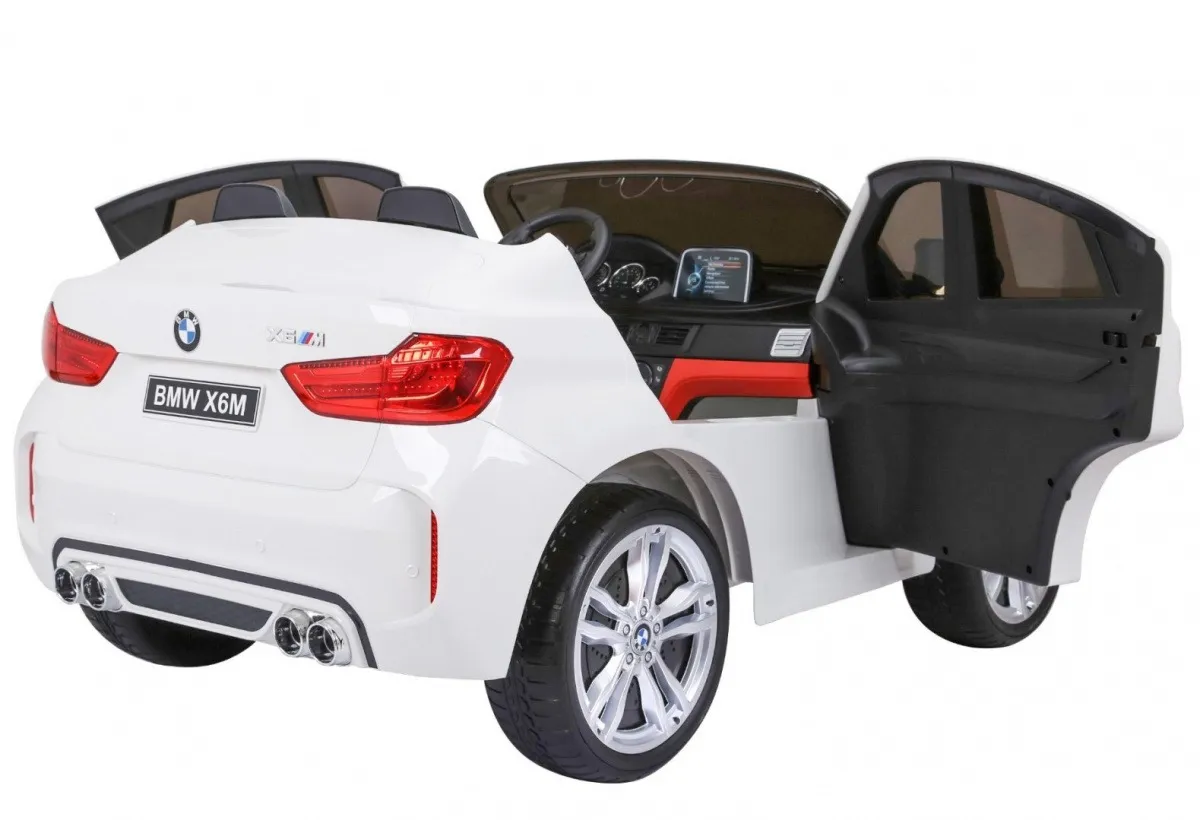 licencirani auto na akumulator bmw x6m xxl - dvosjed - bijeli - slika 9