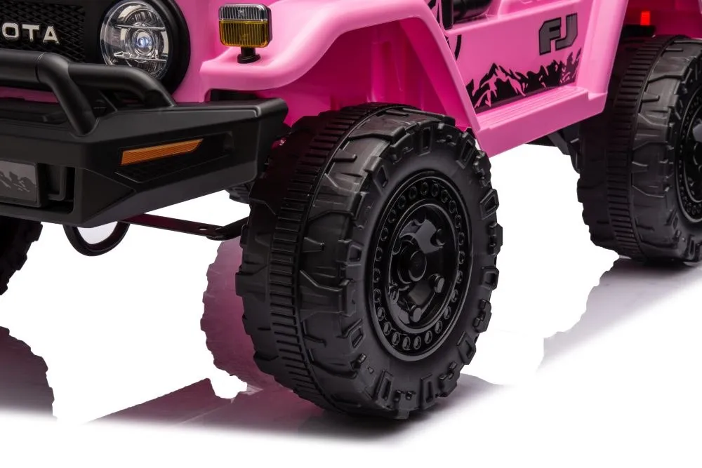 licencirani auto na akumulator toyota fj white 4x4 - rozi - slika 11