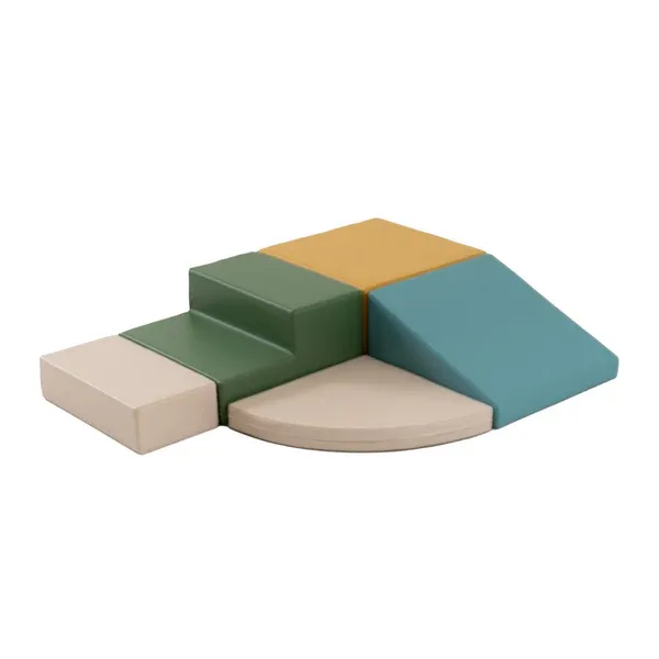 set od 5 pjenastih blokova soft play-pastelno tirkizna kutna penjalica - slika 10