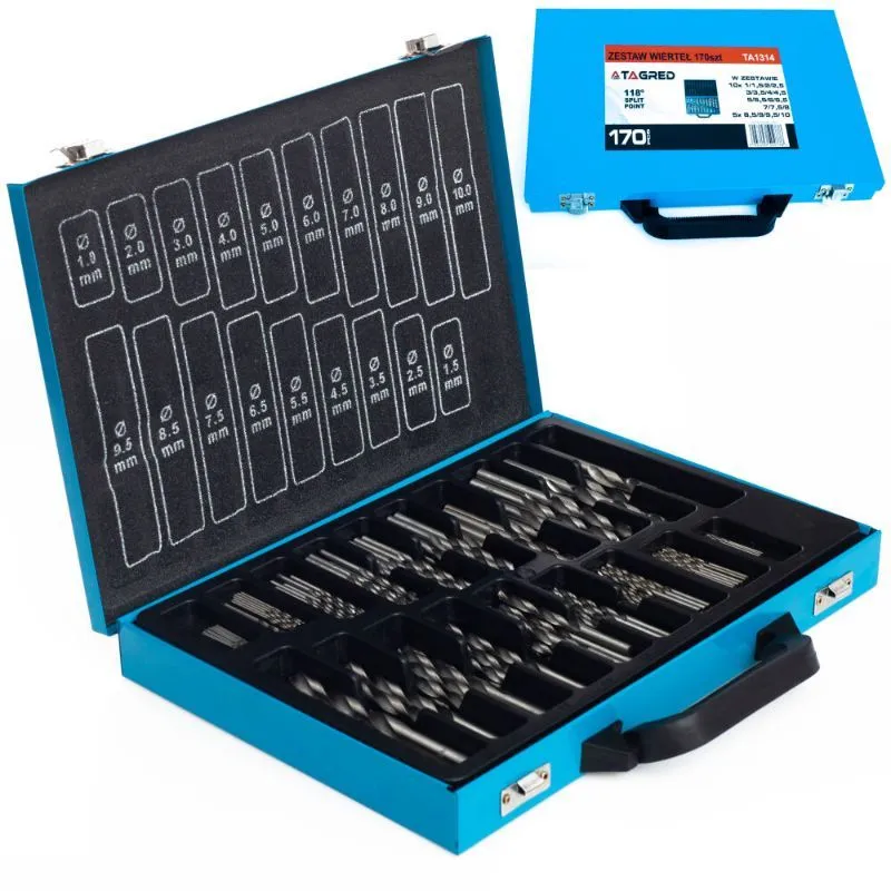 set svrdla za metal, 170 komada, titan - slika 4