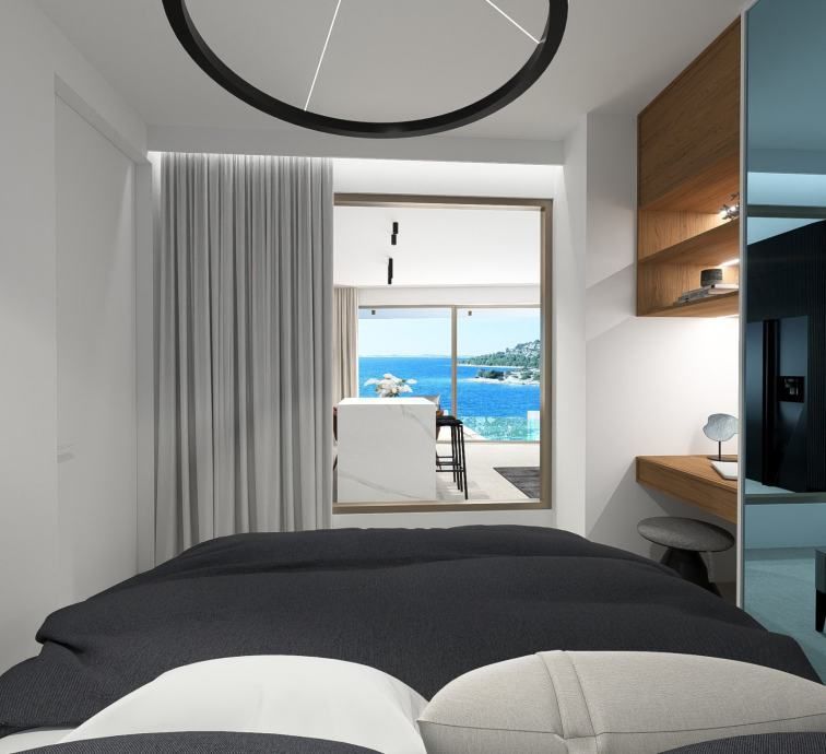 novogradnja, zgrada (j) prizemlje – stan 91,33 sa bazenom, pogled - slika 4