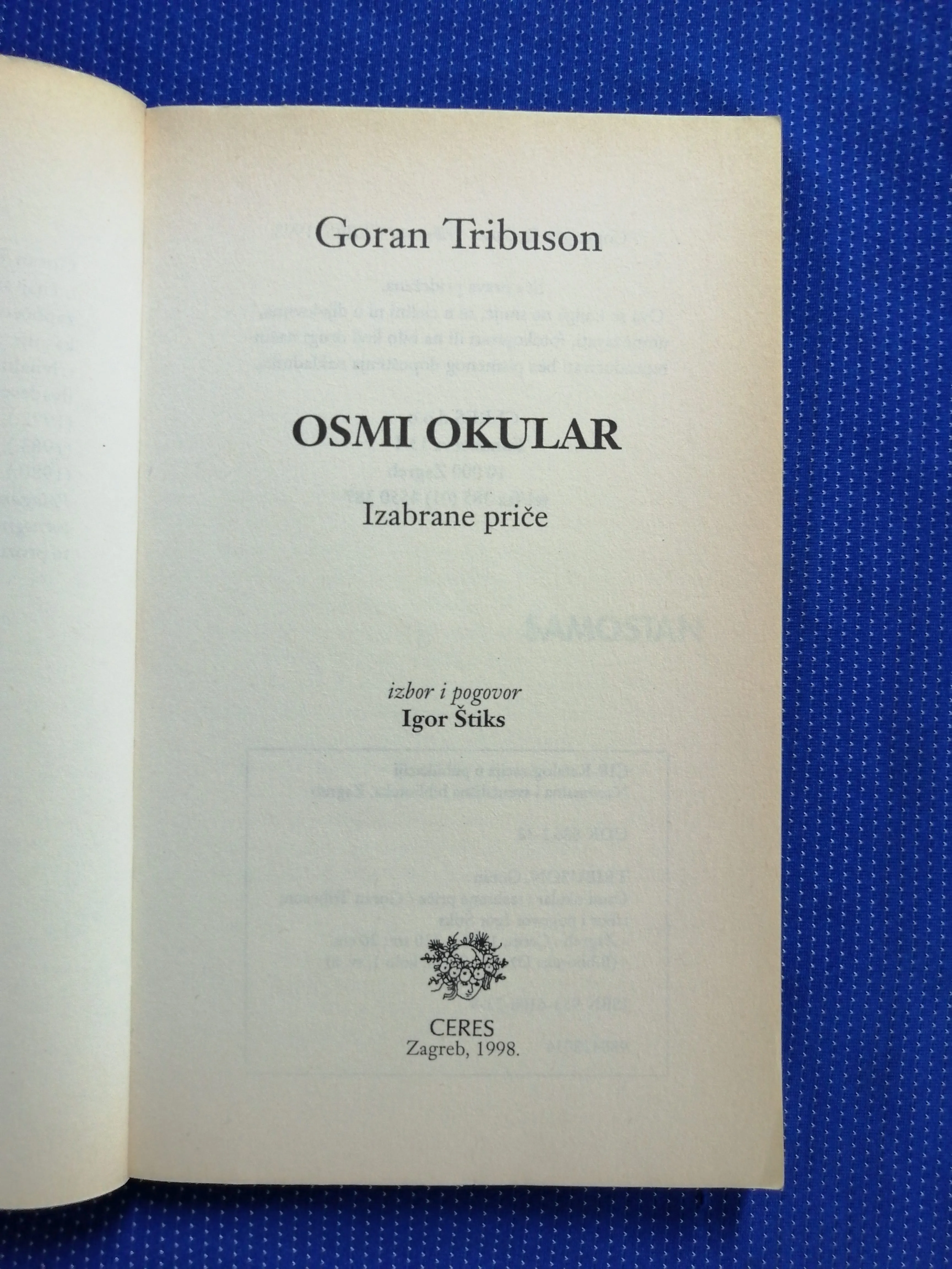 goran tribuson – osmi okular : izabrane priče - slika 2