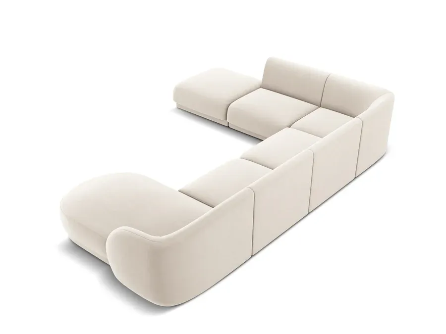 kutna garnitura miley 330x255cm, materijal: baršun - slika 3