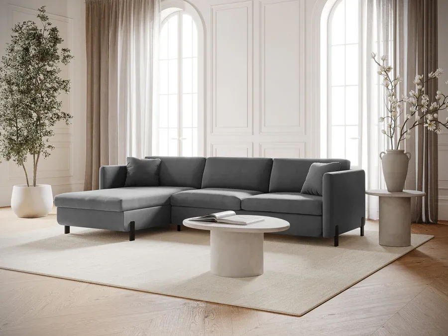 kutna garnitura gloria 260x170cm, materijal: baršun - slika 7