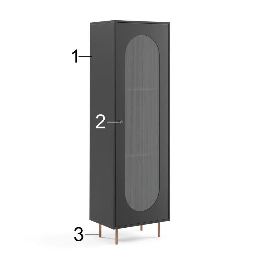 vitrina velvet 200x60cm, materijal: laminirana ploča - slika 3
