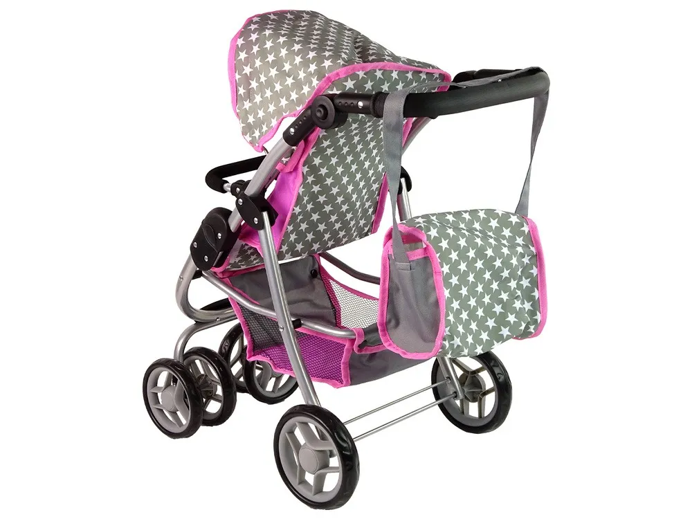 kolica za lutke carrycot bag - siva - slika 7