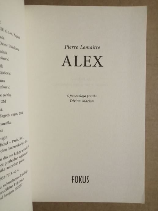 pierre lemaitre – alex - slika 3