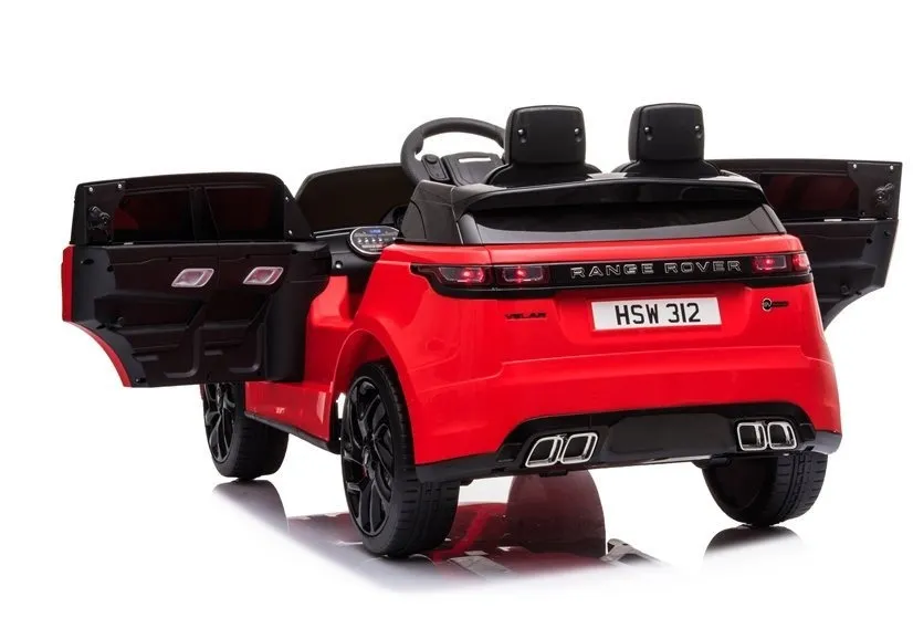 licencirani auto na akumulator range rover - crveni/lakirani - slika 7