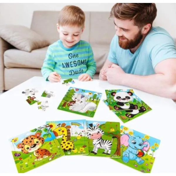 paket 5x drvene puzzle za djecu mix modela - slika 6