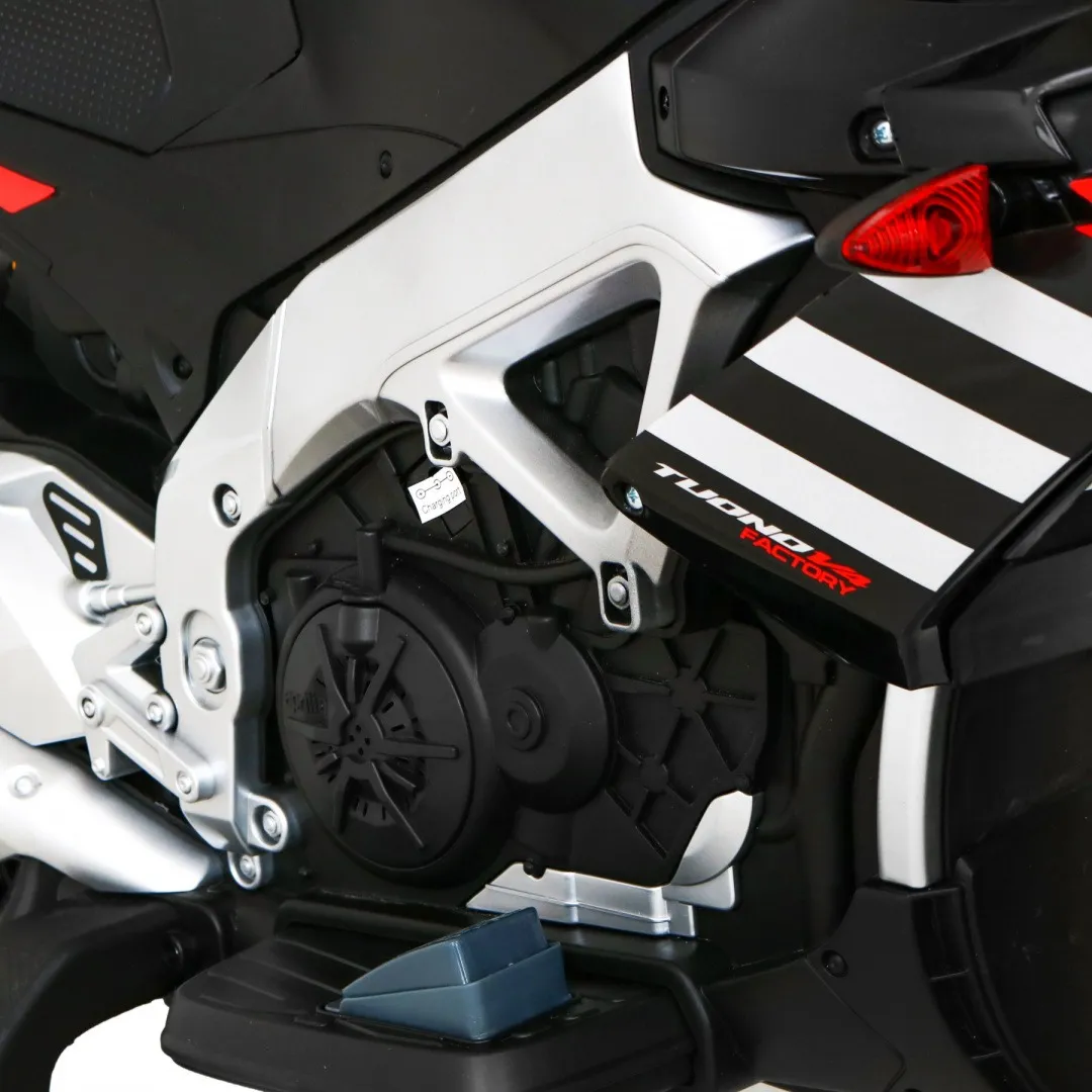licencirani motor na akumulator aprilia tuono v4 - crni - slika 10