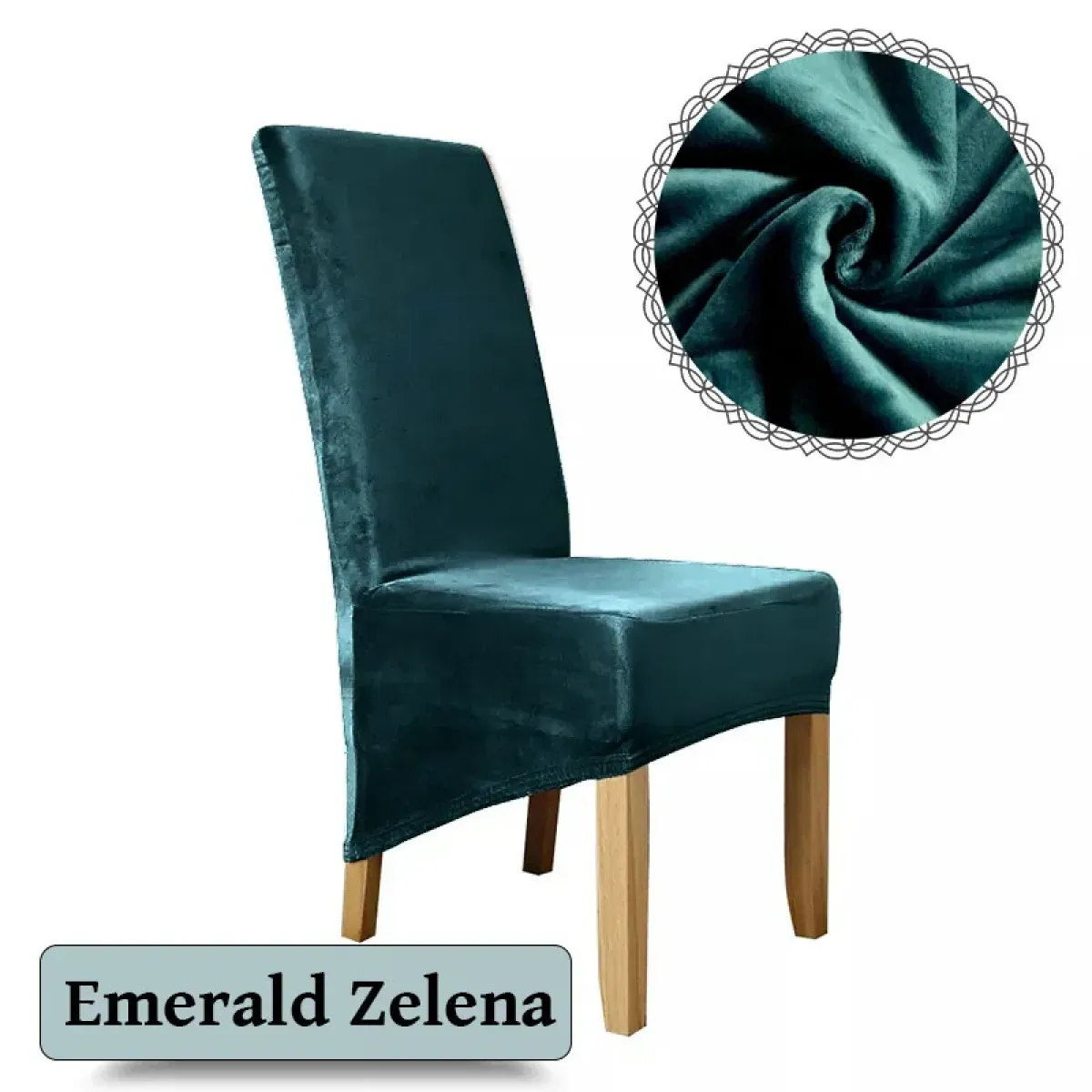 elegance - plišane navlake za stolice dugog naslona - premium dizajn - slika 10