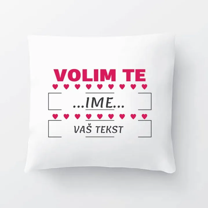 Jastučić VOLIM TE - Osijek