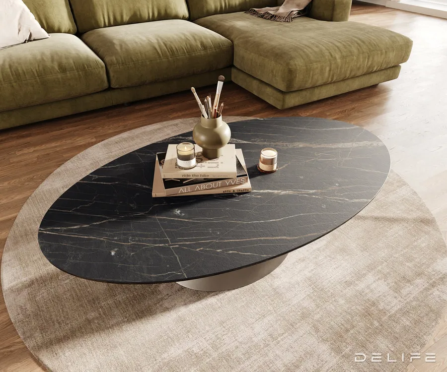 klub stolić edge 140x80cm, materijal: keramika laminam noir desir - slika 4