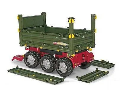rolly toys prikolica multi zelena - 3 osovine - slika 4