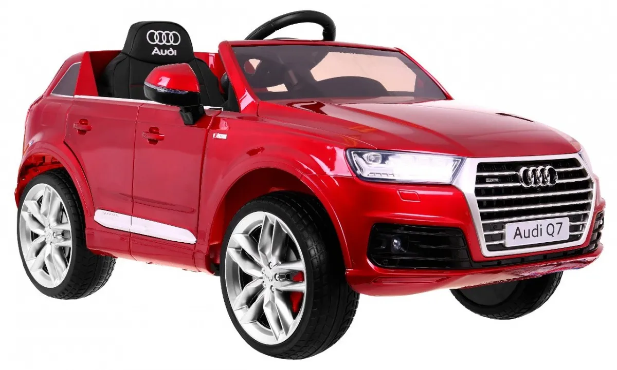 licencirani auto na akumulator audi q7 - crveni/lakirani - slika 8