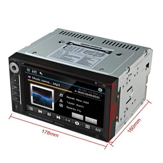 2din auto radio dvd aux mp3 usb sd kartica bluetooth daljinski - slika 2