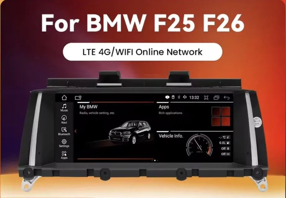 bmw x3 f25 x4 f25 original multimedija android navigacija carplay wifi - slika 2