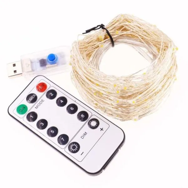 božićne led lampice vodootporne s usb daljinskim upravljačem - slika 2