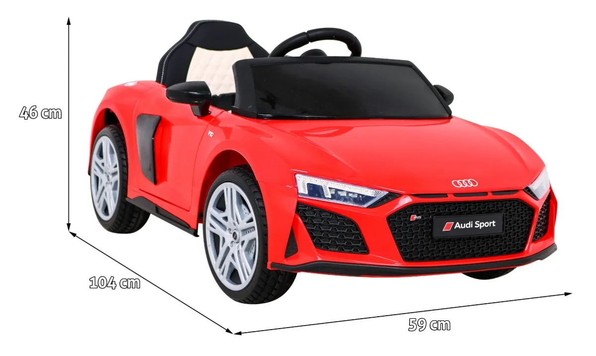 licencirani auto na akumulator audi r8 lift - crveni - slika 3