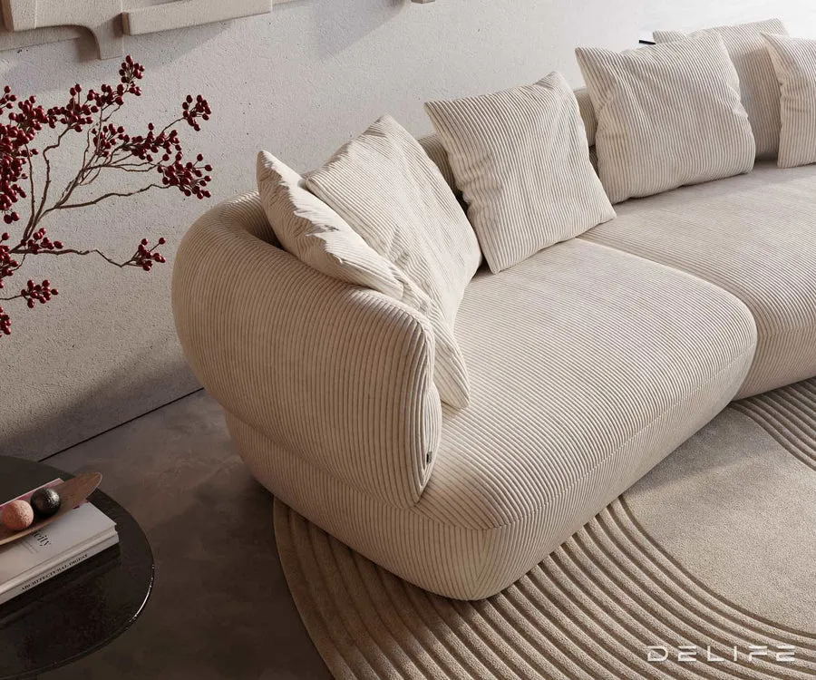 sofa roya 320x138cm, materijal: rebrasta tkanina - slika 5