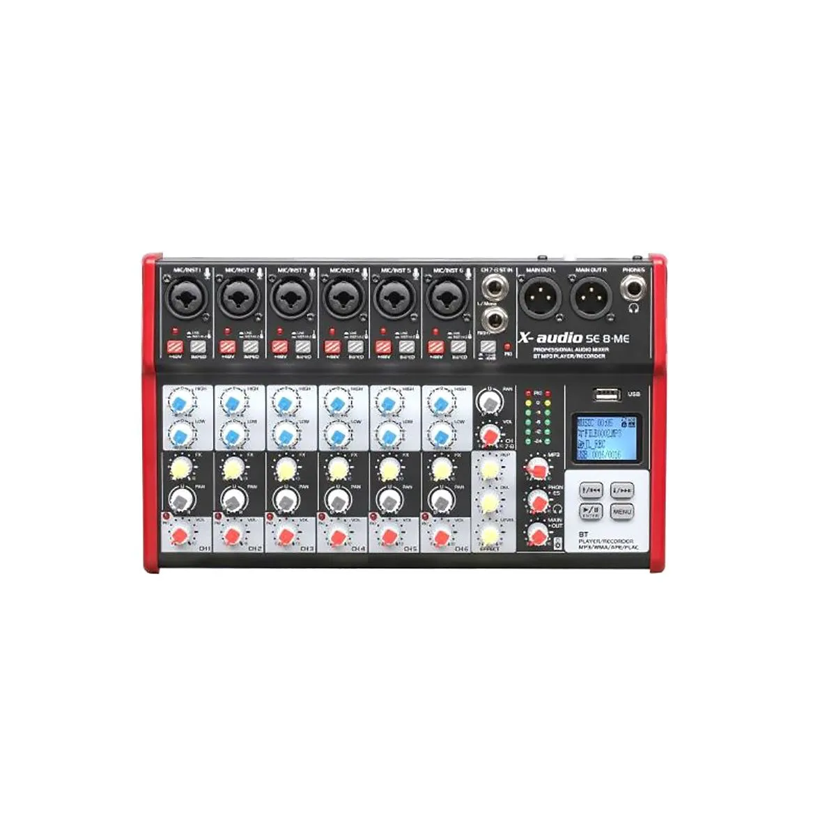 x-audio se8 mikser s mp3/usb/bt/rec - slika 1