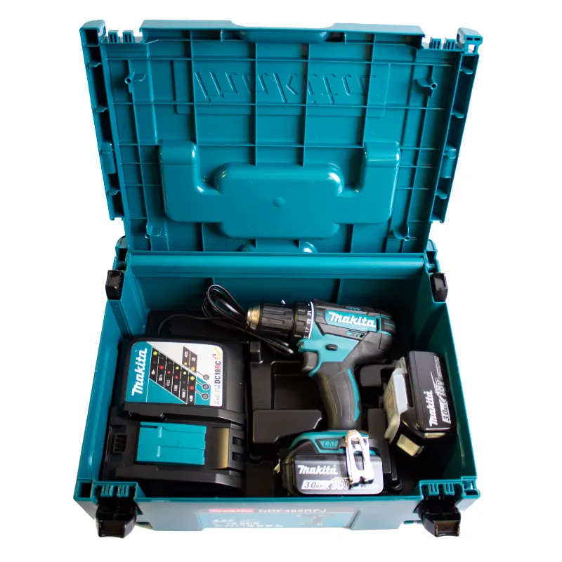 makita aku bušilica - odvijač ddf482rfj li-ion 2x18v, 3,0 ah, 13 mm - slika 3
