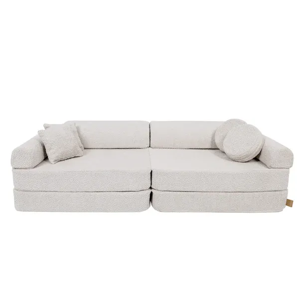 velika modularna sofa za djecu - premium boucle, boja šampanjca ecru - slika 3