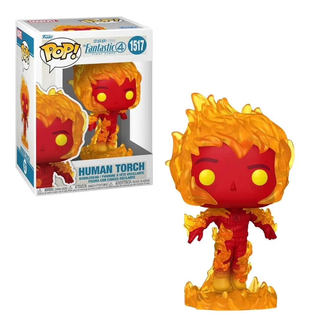 funko pop! marvel: the fantastic four – human torch #1517 - slika 3