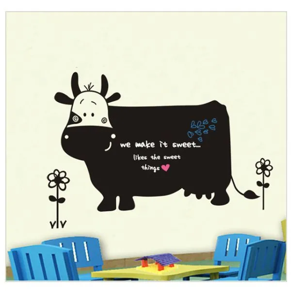 crna naljepnica za pisanje kredom cow 130x60cm - slika 4