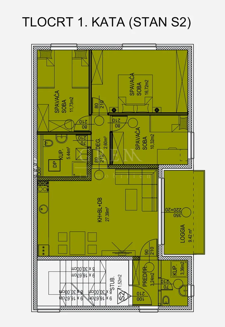 novogradnja gornja dubrava,stan s vrtom 93,44m2 neto,prodaja! - slika 7
